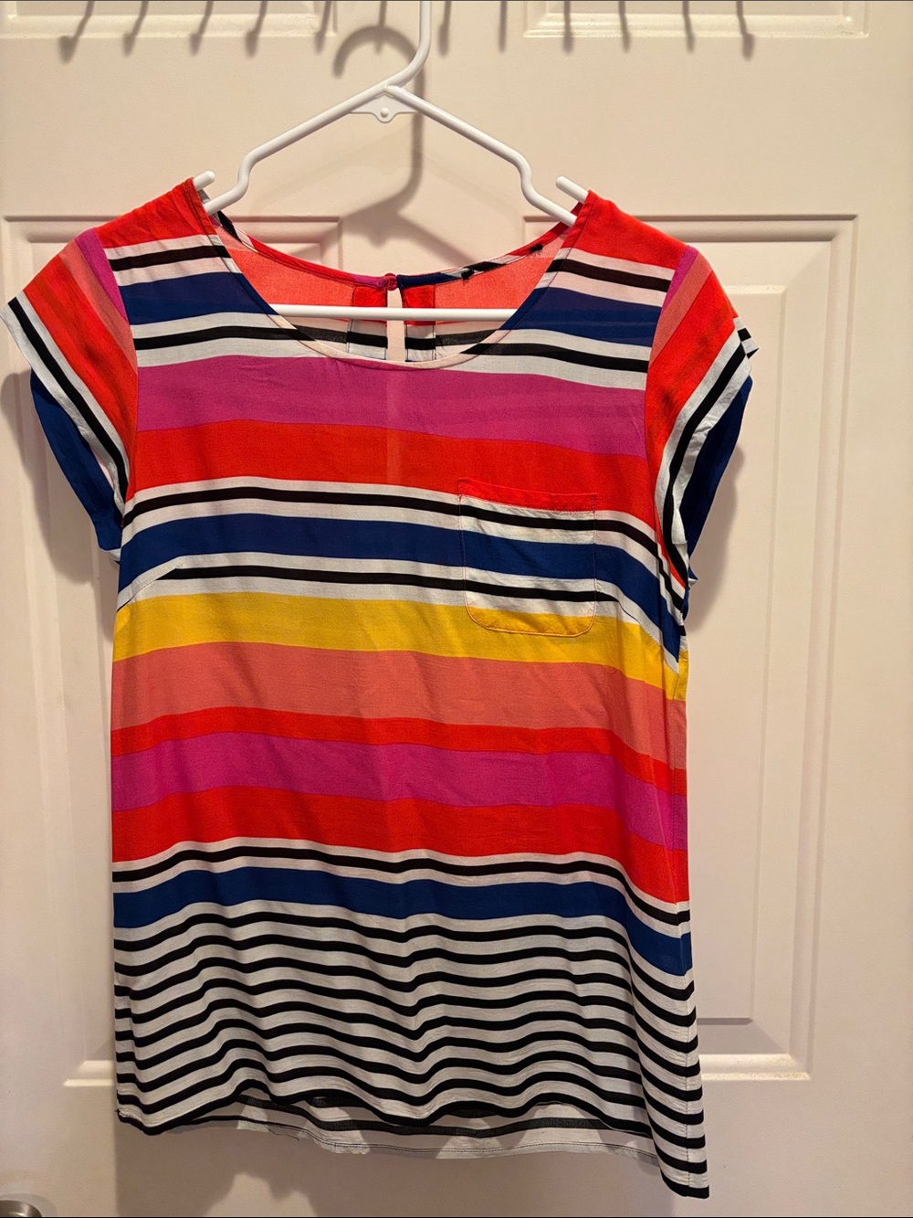 Women’s Striped Short-Sleeve Blouse - Multi